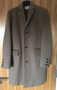 topman overcoat camel