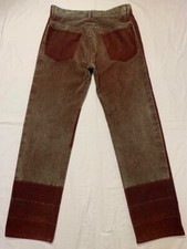 Jean Paul Gaultier Vintage Corduroy Pants Brown Cotton Size 48 Used