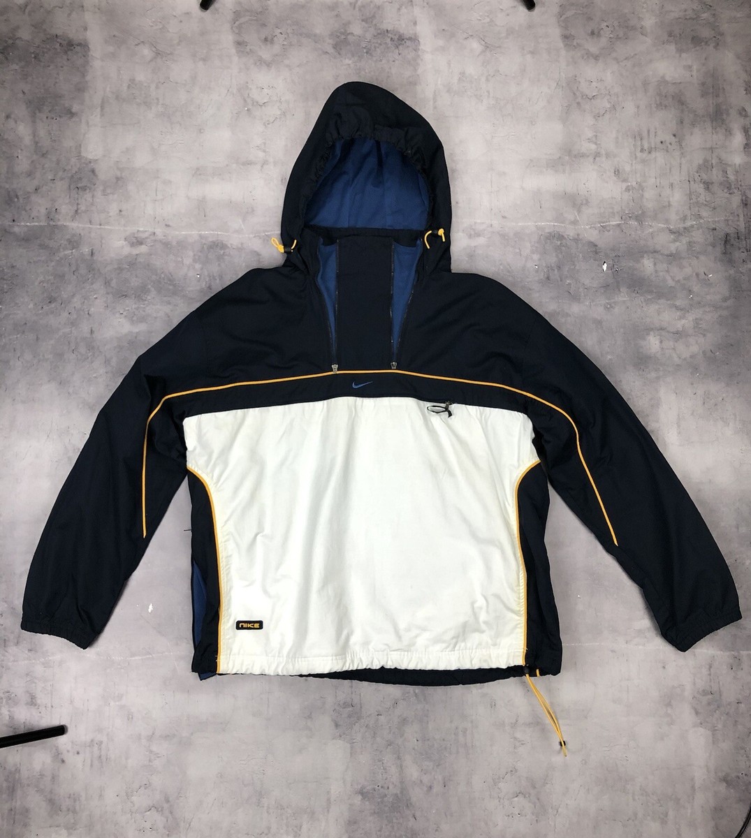90s Nike Vintage Nylon Center Swoosh Logo Anorak Jacket | eBay
