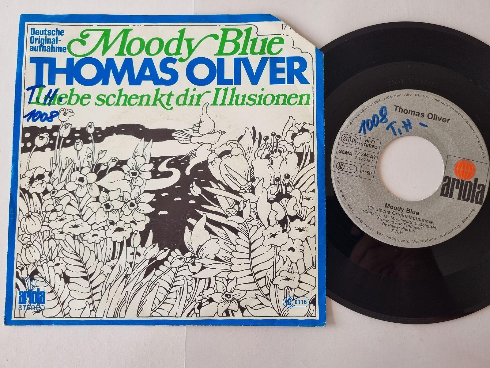 7"" Single Thomas Oliver - Moody blue Vinyl Germany/ CV Mark James/ Elvis Presley