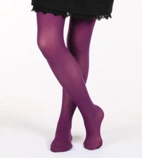 Fil de Jour France 50 Denier Opaque Tights, Mauve Violet, S/M Made in Italy