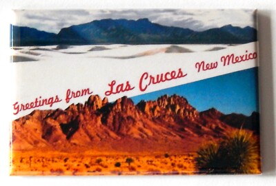 Greetings from Las Cruces New Mexico FRIDGE MAGNET travel souvenir ''style C''