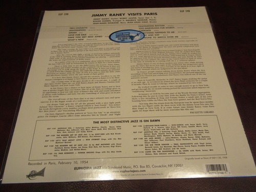 JIMMY RANEY VERIFIED VISITS PARIS SUNDAZED RECORDS BLACK VINYL 180 GRAM RARE LP - Picture 2 of 2