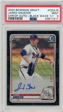 2020 Bowman Draft Jared Shuster First Bowman Chrome Black Wave Auto 1/1 PSA 9