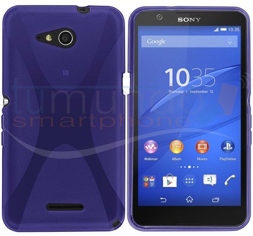 Funda Gel Tpu X-Line Viola Protettore Di Schermo Per Sony Xperia E4G