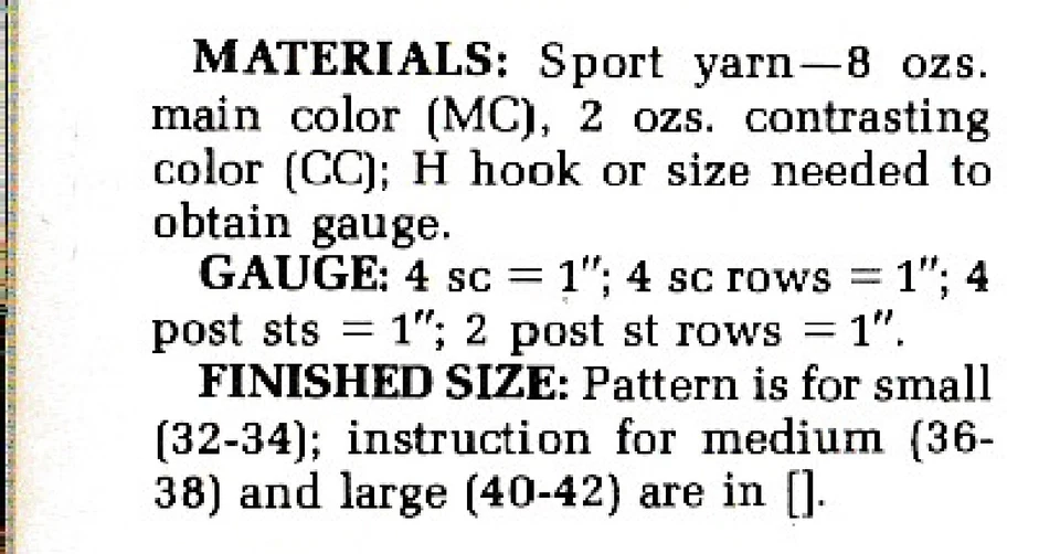 His & Her Vests - Small, Medium & Large - Sport yarn - CROCHET PATTERN ONLY - Image 2 of 2