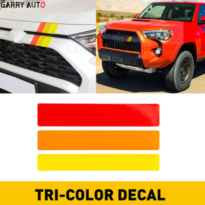Fit For Toyota Tundra 4Runner Tri-Color Stripe Decal Sticker