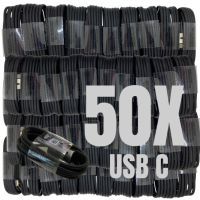 50X USB Type C Fast Charging Cable 4ft For Samsung Galaxy S8 S9 S10 Android LOT