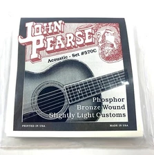 John Pearse Guitar Strings Acoustic Phosphor Bronze Wound Slightly Light 570C