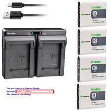 Kastar Battery Dual Charger for Sony NP-BK1 BC-CSK  Sony Bloggie MHS-CM5 Camera