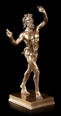 Faun Figur von Pompeji - Veronese Statue bronziert Fantasy