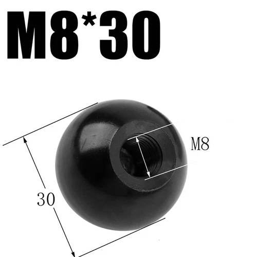 Schwarz /Rot Kugelknopf M4 M6 M8 M10 M12 M16 Kopf Griff Hebel Knopf Innengewinde - Bild 27 von 56