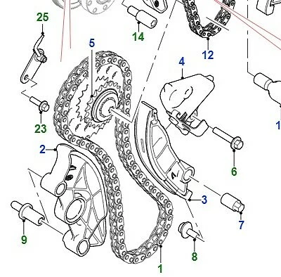 GENUINE JAGUAR XE XF E PACE F PACE LH TIMING CHAIN GUIDE JDE38697 SEND REG
