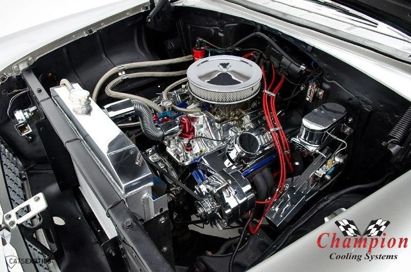 (Soporte de montaje V8) 1955 1956 1957 Chevrolet One-Fifty 3 filas DR radiador Foto 3 de 4