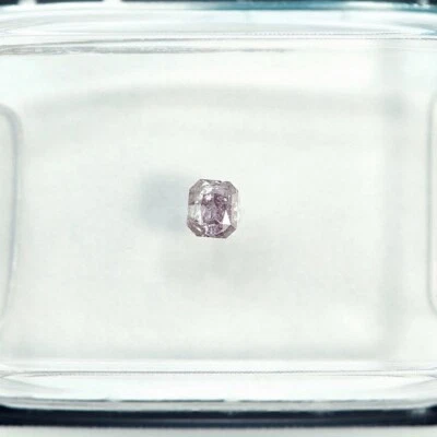 Diamond - 0.12 ct - Cushion - Natural Fancy Light Pink Zertifikat, Wert 800-900€ - Bild 1 von 2