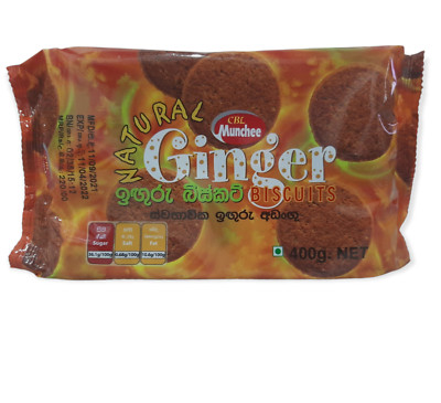 Munchee Ginger Biscuit Natural Ginger Flavored  Round Teatime Biscuits 400g