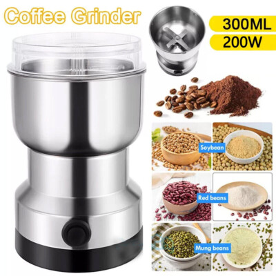 Elektrische Kaffeemühle Edelstahl  Kaffeebohnen Getreide Bohne Mahlmaschine