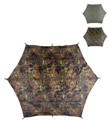 Mehrzweckplane wasserdicht Hexagon-Tarp BW Sonnensegel mit Ösen Regenschutz