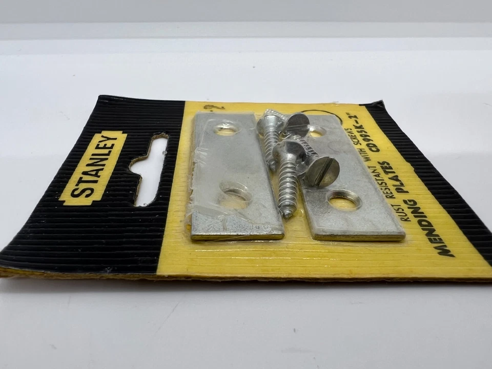 Placas de reparación Stanley CD995-2 2 pulgadas resistentes al óxido con tornillos NUEVO NOS de colección Foto 4 de 4