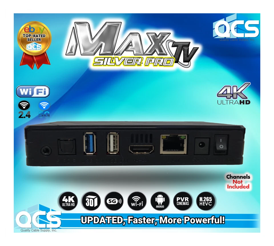 MaxTV Silver PRO 5G 2025 4K ULTRA-HD Box + Android 9.1 MaxTV Silver - Image 4 of 4