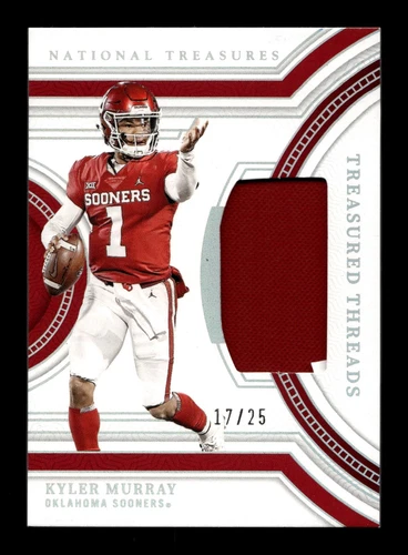 2024 Panini National Treasures Collegiate Kyler Murray Worn Jersey #/25 OKLAHOMA