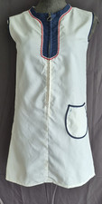 Nylon Dederon kittel schürze Vintage   Apron Gr.152--Original 70er Jahre Retro