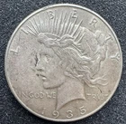 1935 Peace Silver Dollar $1 Coin 90% Silver Circulated Ungraded No Mint Mark