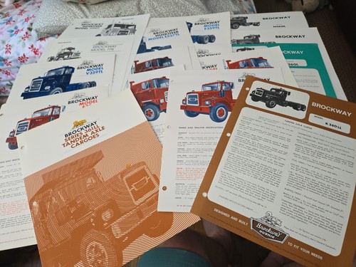 16 1960's-1970's Brockway Trucks  Brochures Specifications Lot 360 457 776 Etc