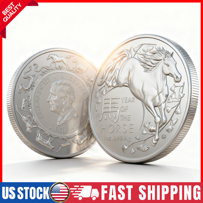 #ad 2026 Australia 1 oz Silver Lunar Year of the Horse BU $35.99