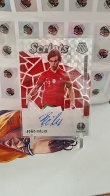 Joao Felix Auto Panini Mosaic Scripts Portugal Atletico Madrid Chelsea FC Barcel