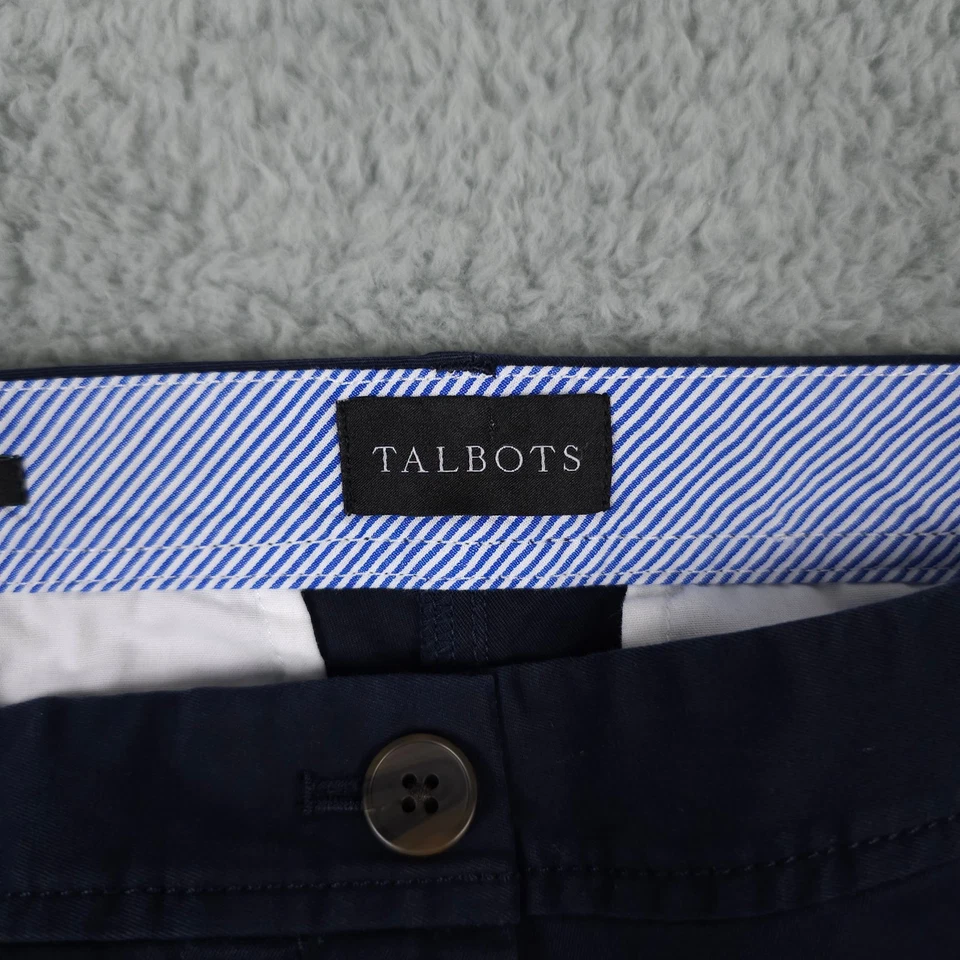 Talbots Pants Womens 4 Blue Relaxed Chino Cotton Stretch Casual Coastal Office - Image 3 of 4