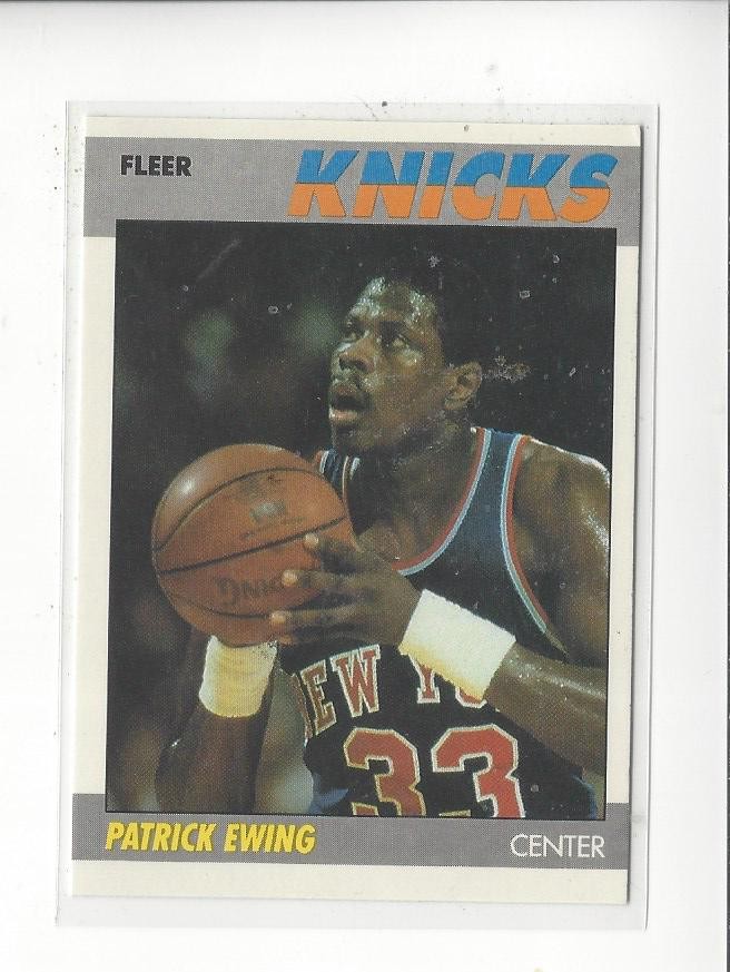 1987-88 Fleer #37 Patrick Ewing Knicks - EX-MT