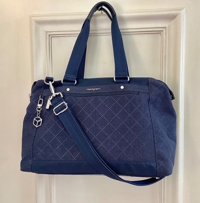 Hedgren diamond touch travel bag navy laptop sleeve