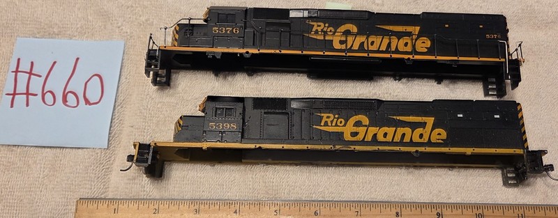Athearn HO Engine Parts - Lot #660 – Rio Grande Custom Shells – Used ***READ***