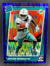 2021 PANINI DONRUSS OPTIC PURPLE SHOCK JAYLEN WADDLE RC DOLPHINS #208