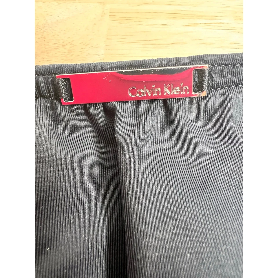 Calvin Klein Swimwear Pull On Low Rise Micro Skirt Black Women's Size XL NWT - Image 3 of 4