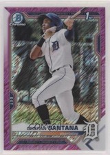 2021 Bowman Chrome Prospects Fuchsia Shimmer Refractor Cristian Santana 0q4s
