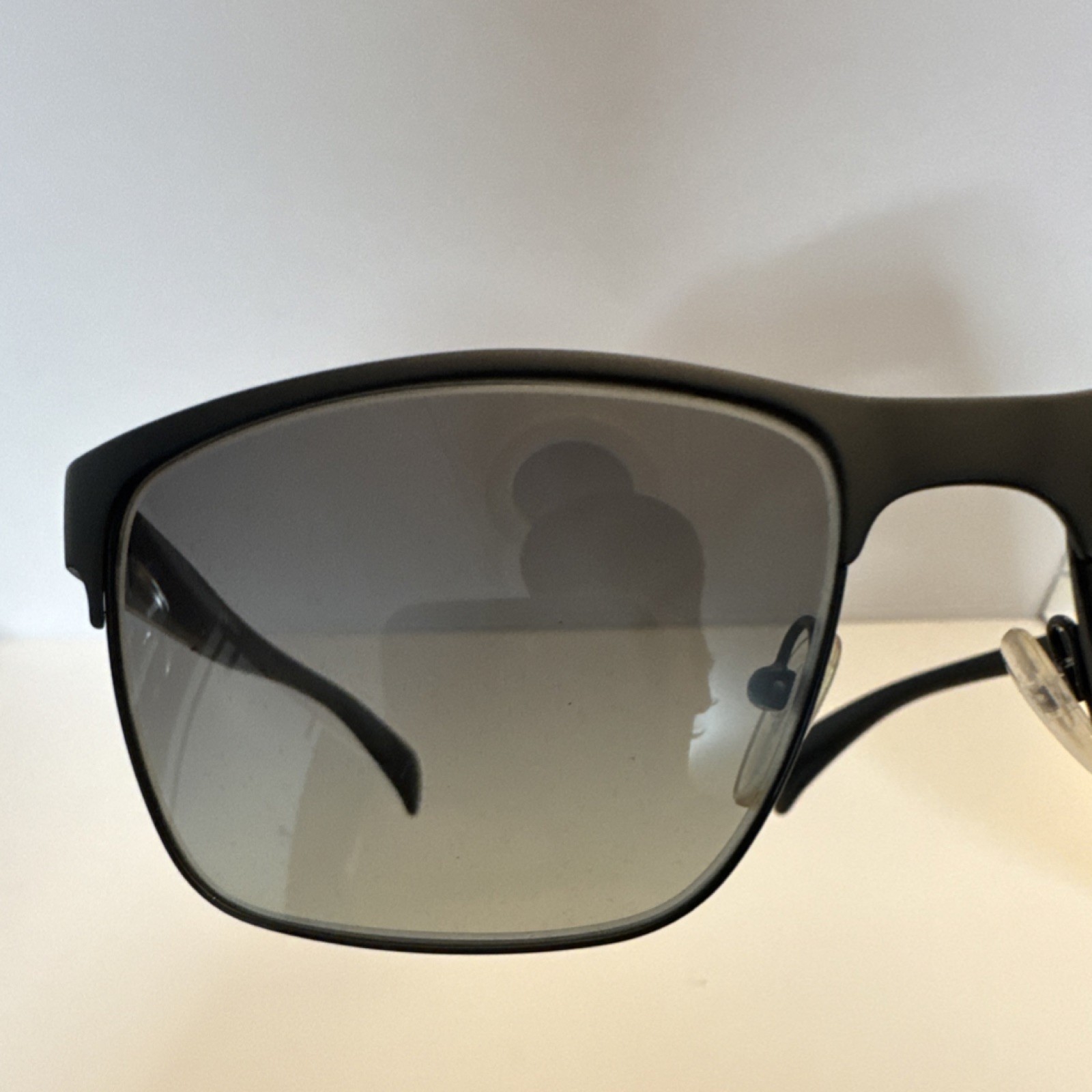 PRADA  Rectangle Sunglasses Black Frame Gray Grad… - image 5