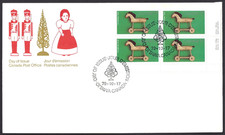 ??Canada  #840 LRpb   "CHRISTMAS ANTQUE TOYS"  Brand New 1979  First Day Cover