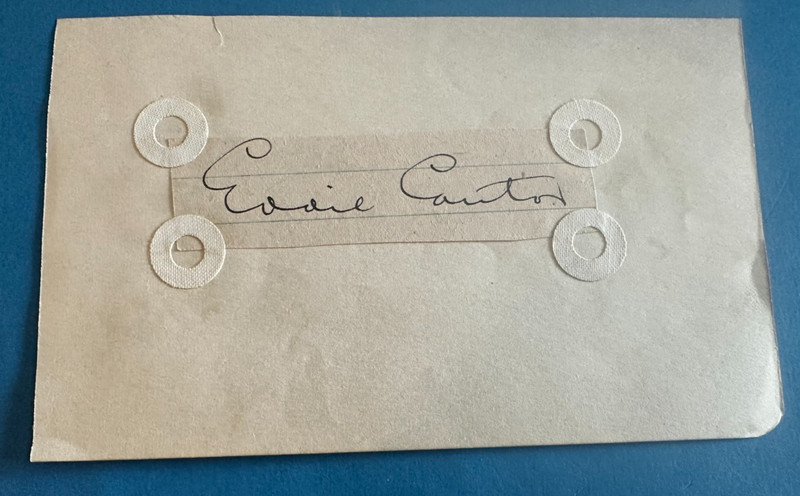 Signature of Eddie Cantor from Autograph Album JSA LOA!