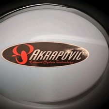Akrapovic Exhaust Sticker Decal Glossy Finish  2”X 6-1/2” Made In USA 