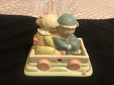 Charpente Charlotte Orr Two Lambs in a Wagon Night Light Lamp Nursery Decor
