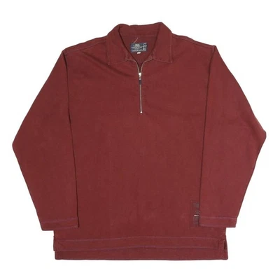 CASA BLANKA Sudadera Granate Hombre Talla M Mezcla Algodón 1/4 Zip Casual - Imagen 1 de 4