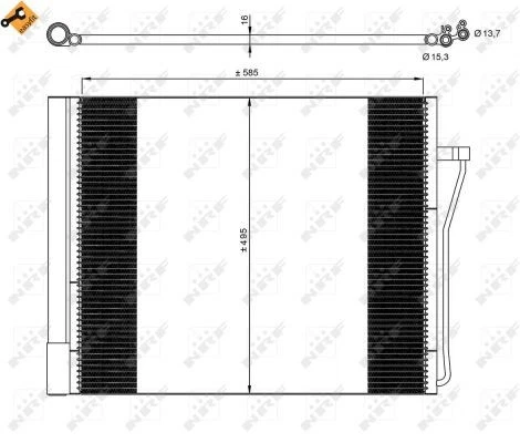 CONDENSER AIR CONDITIONING 350077 FOR BMW N63B44B/A 4.4L 8cyl N74B60A 6.0L 12cyl - Image 2 of 4