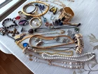 MIxed Lot of Used Costume Jewelry Vintage to Modern Wearable Over 40 Pieces