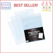 BCW Sheet Music Sleeves - Archival Quality, 100 Pack, 9 3/8x12 1/4 in