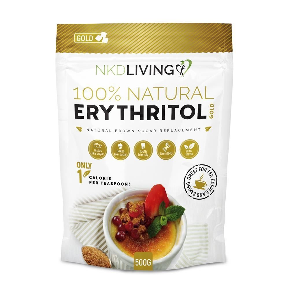 NKD Living Erythritol GOLD Natural Low Calorie Sweetener 500g - 4 Pack