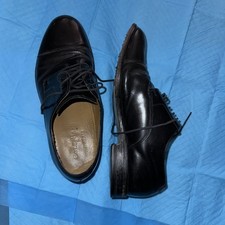 Cole Haan Men's Black Leather Cap Toe Oxfords Made In USA Size 11.5 D