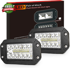 Flush Mount LED Light Pods, 2Pcs 6 Inch Spot Flood Combo Beam 6000