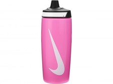 Image of Nike Refuel Bottle 18 OZ Pink Glow Black White Gym Sports Water Bottle Hydration